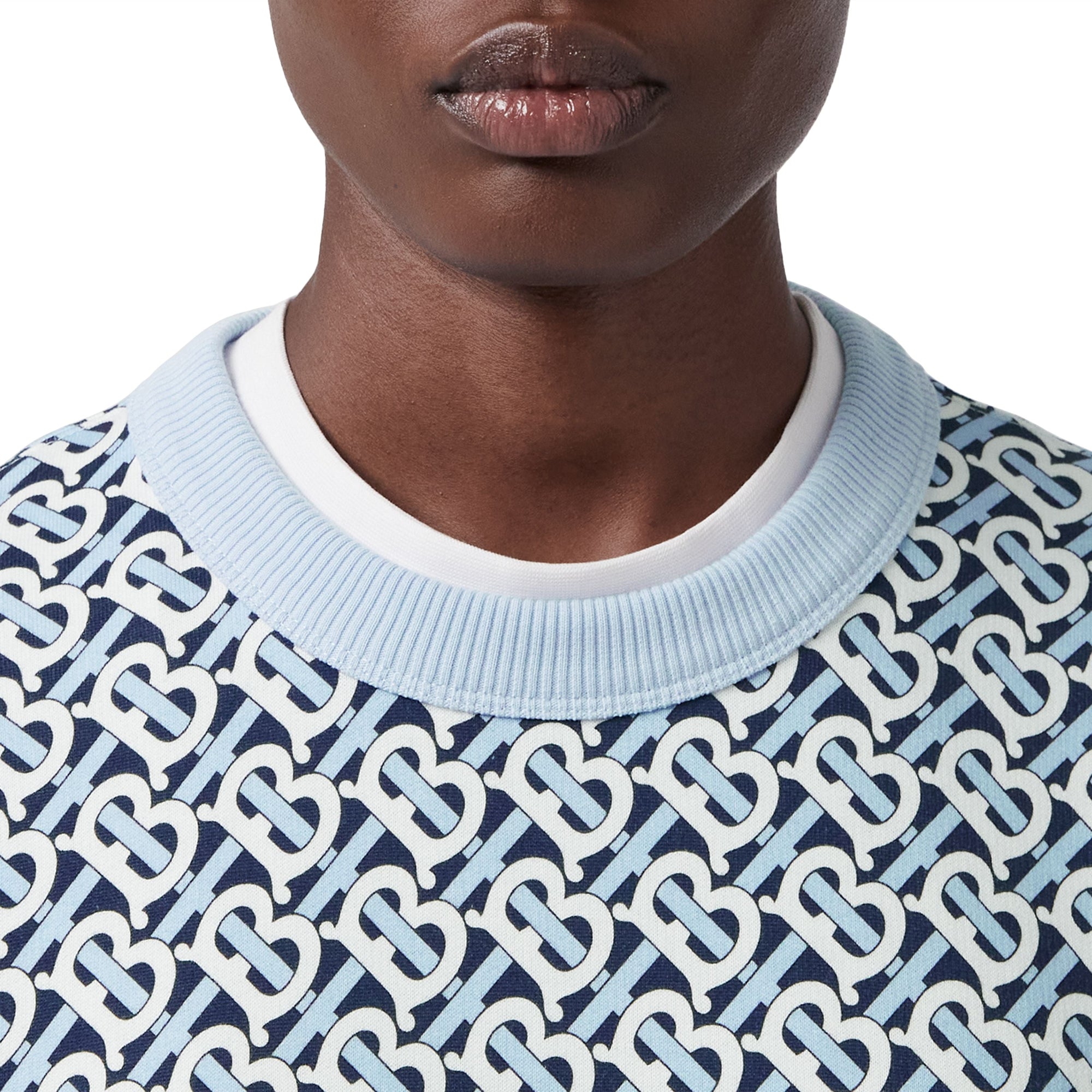 Sweat-shirt oversize en coton Monogram - Cobalt Blue