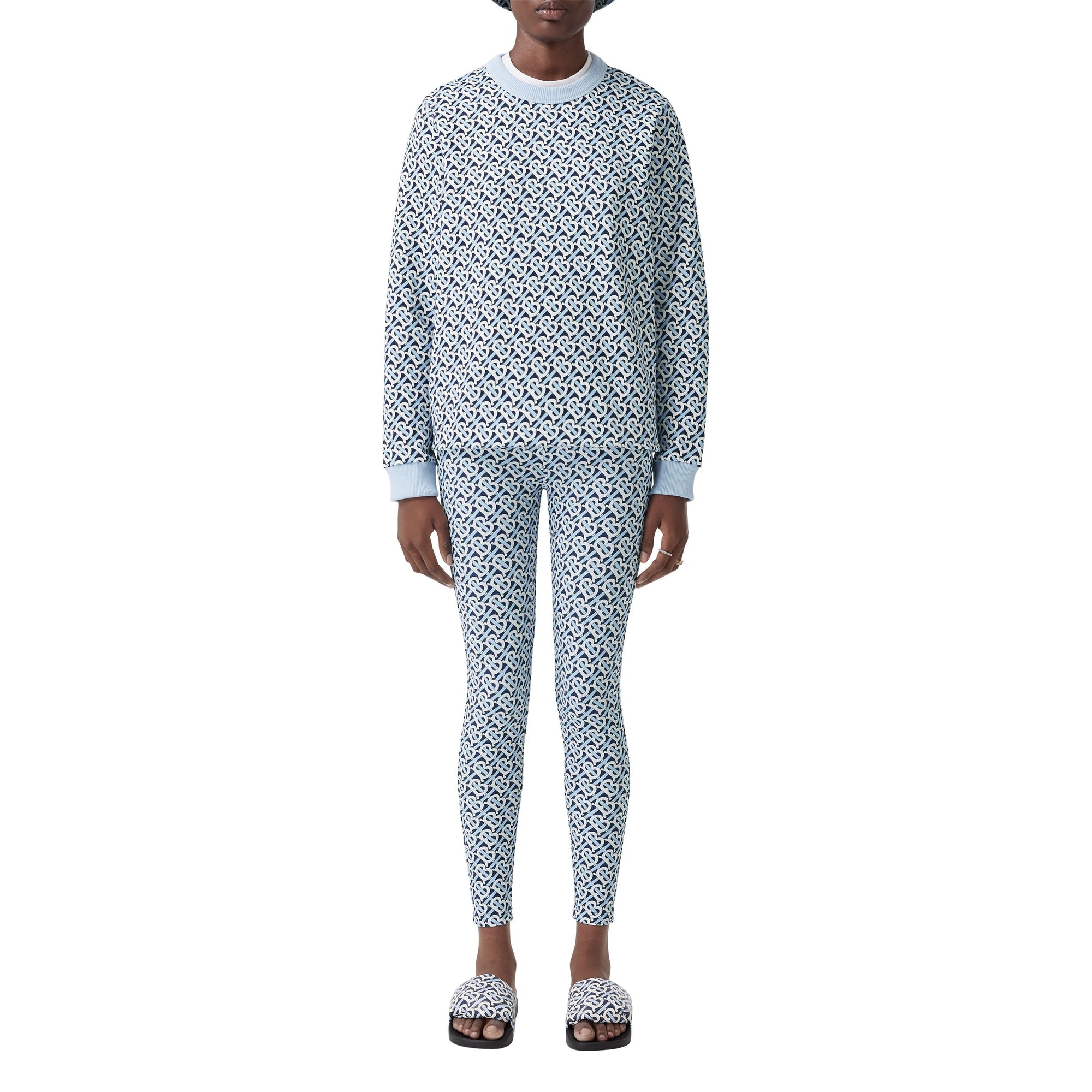 Sweat-shirt oversize en coton Monogram - Cobalt Blue