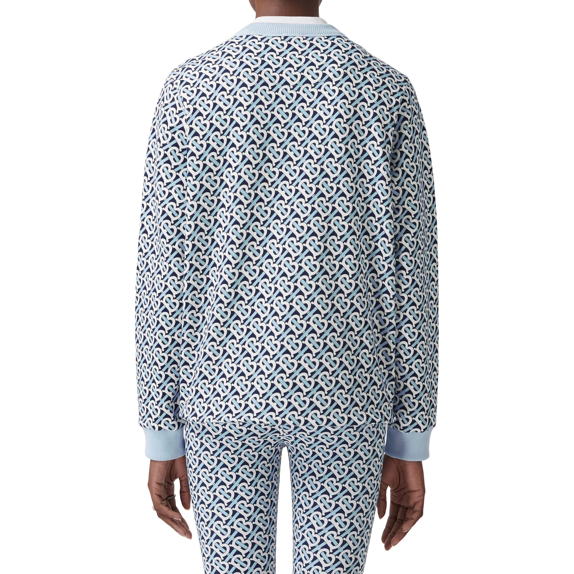 Sweat-shirt oversize en coton Monogram - Cobalt Blue