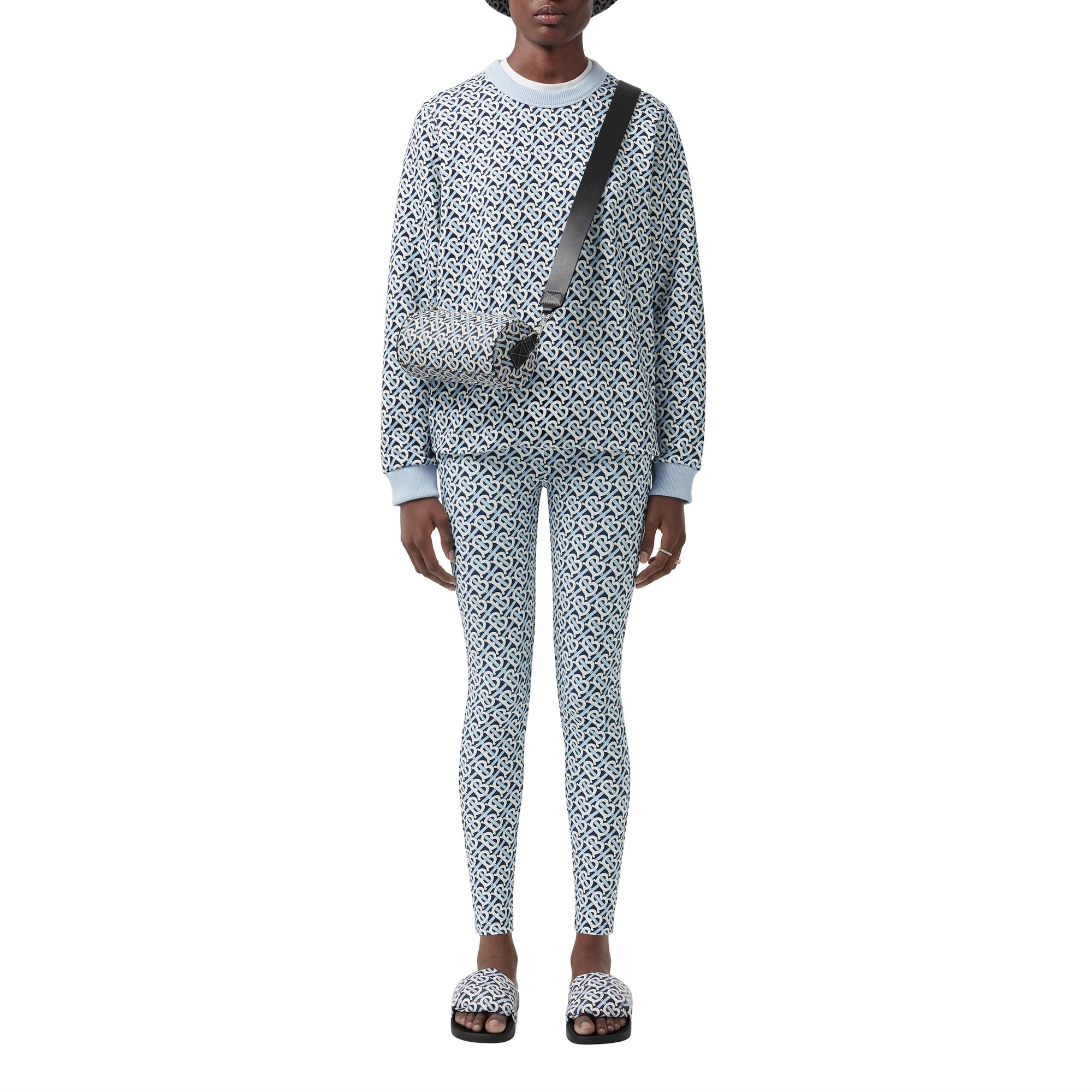 Sweat-shirt oversize en coton Monogram - Cobalt Blue