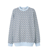 Sweat-shirt oversize en coton Monogram - Cobalt Blue