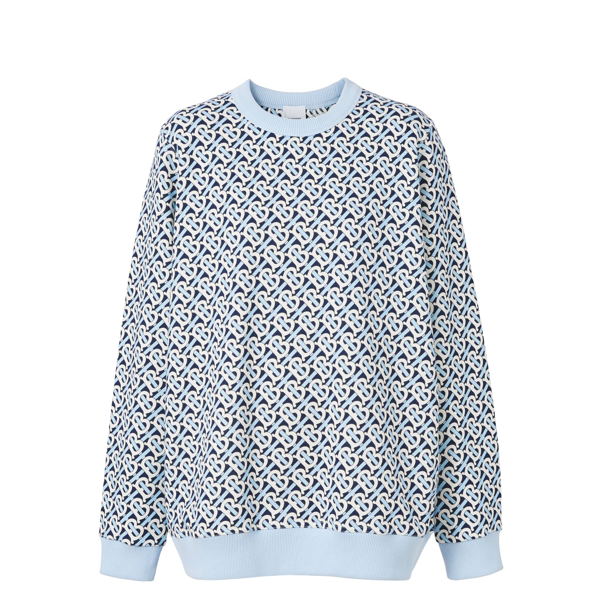 Sweat-shirt oversize en coton Monogram - Cobalt Blue