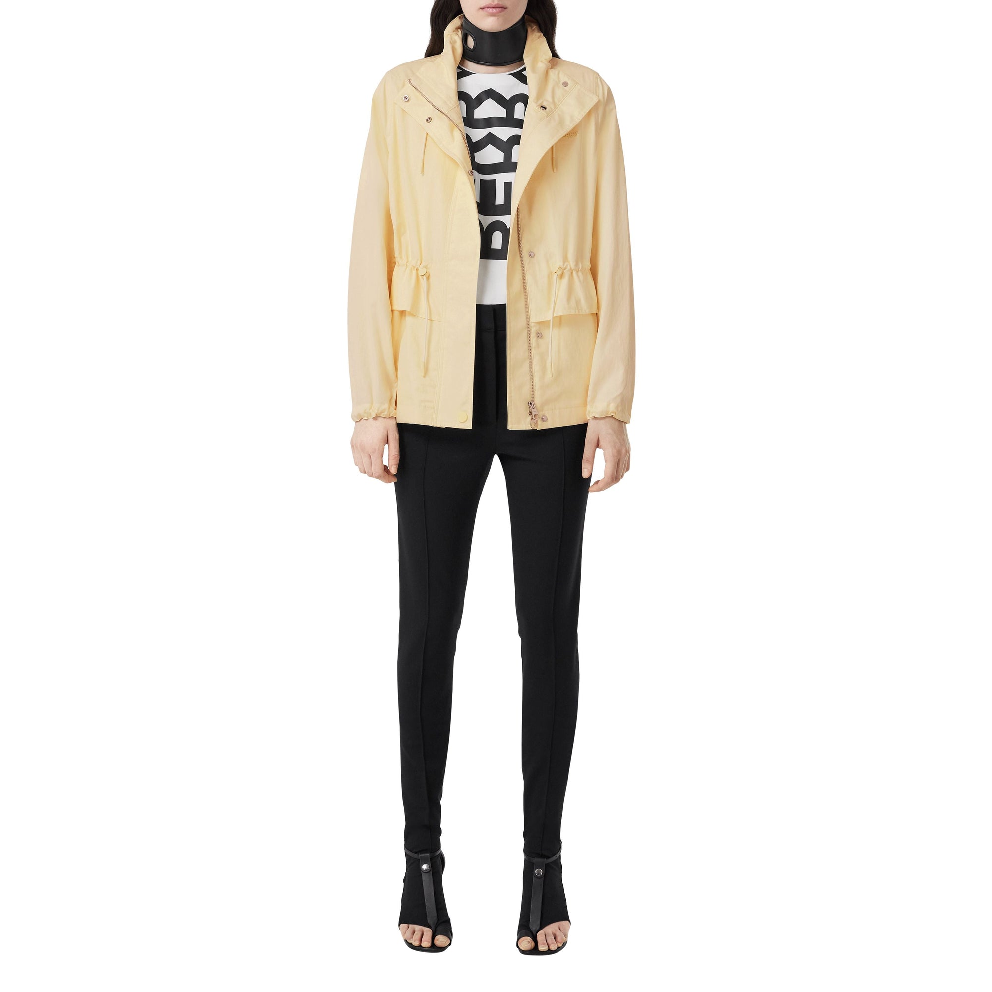 Veste à col entonnoir à logo - Frosted Lemon