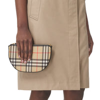 Pochette Olympia en coton à motif Vintage check - Archives Beige & Black