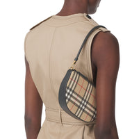 Pochette Olympia en coton à motif Vintage check - Archives Beige & Black