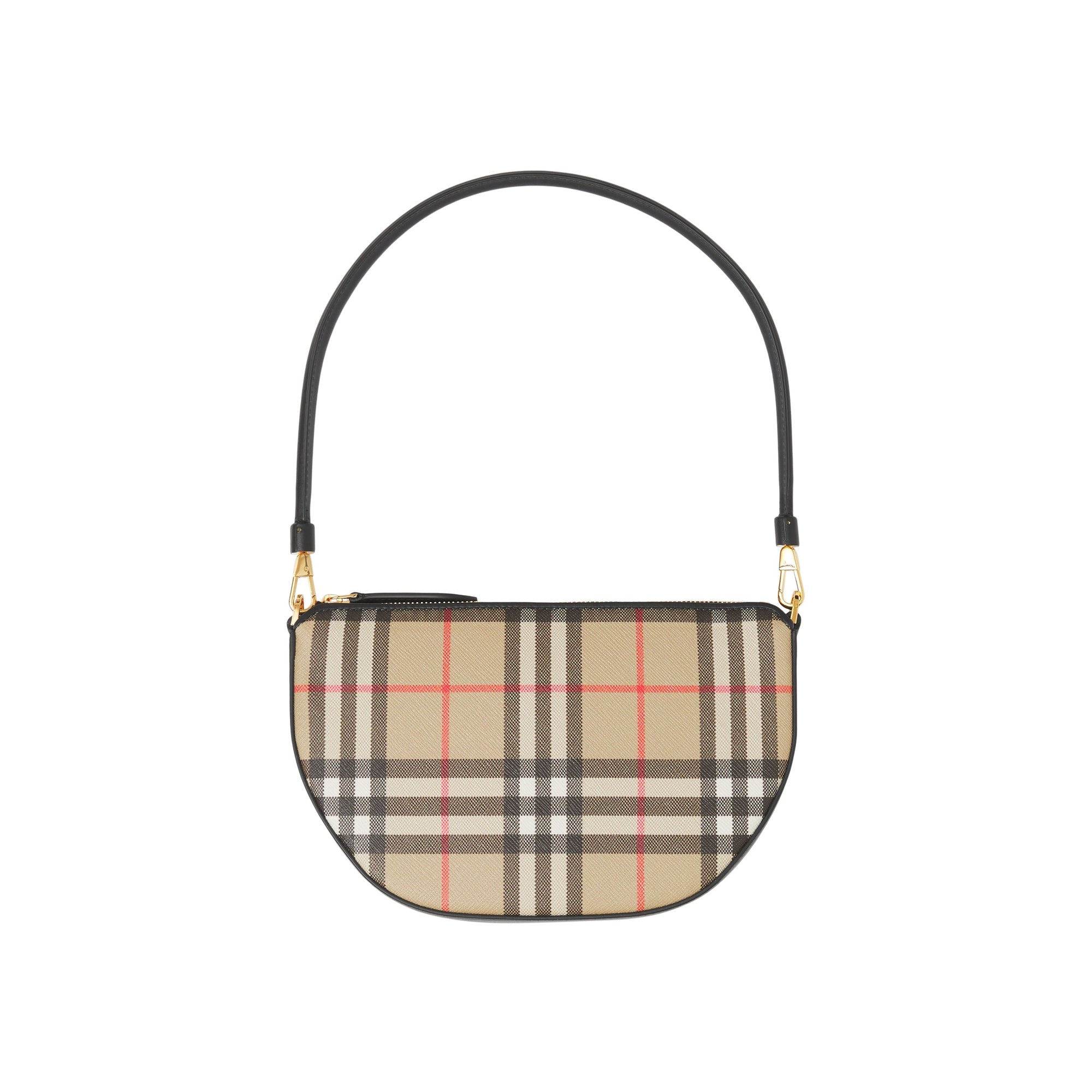 Pochette Olympia en coton à motif Vintage check - Archives Beige & Black