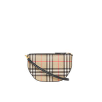 Pochette Olympia en coton à motif Vintage check - Archives Beige & Black