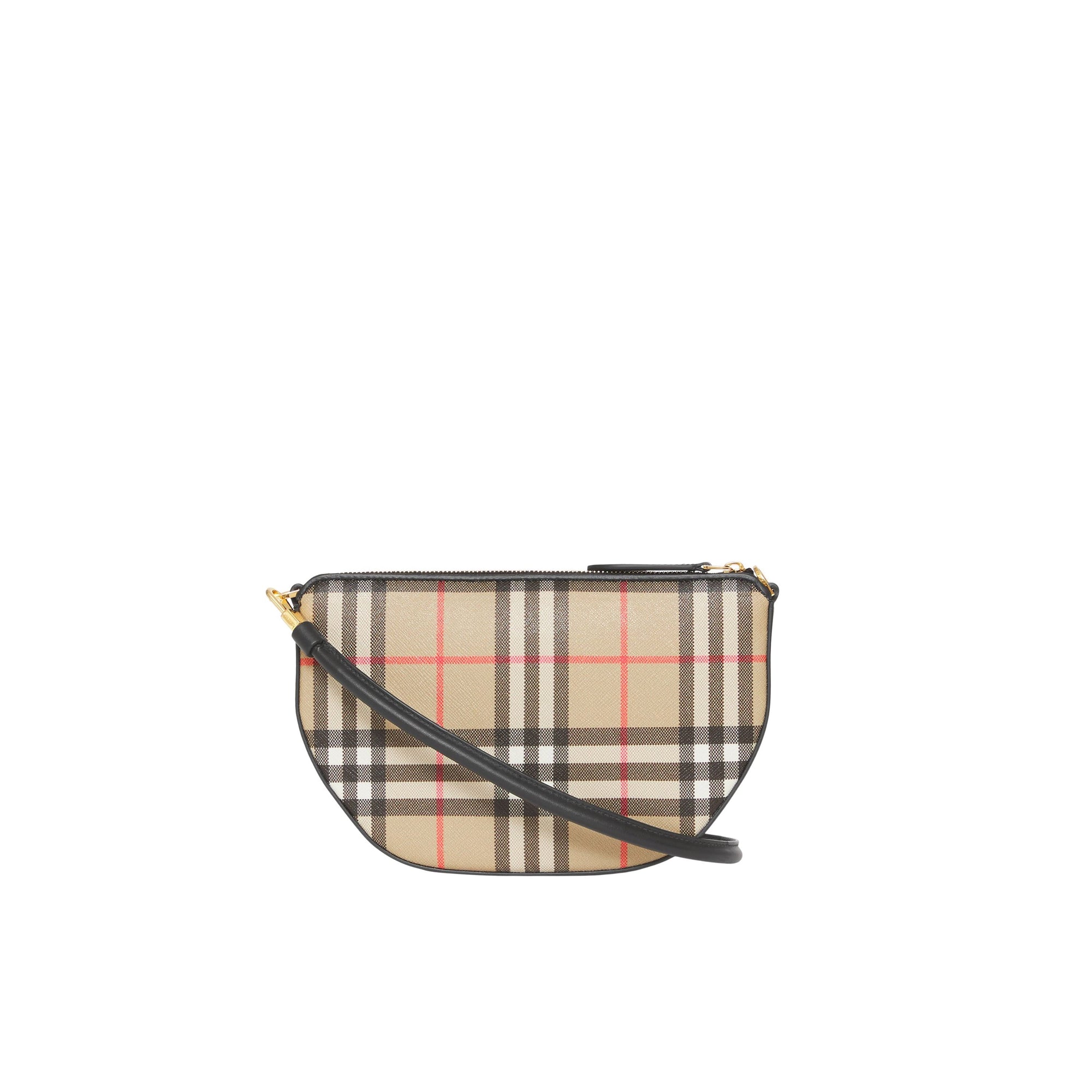 Pochette Olympia en coton à motif Vintage check - Archives Beige & Black