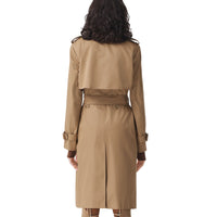Trench-coat à panneaux à carreaux - Camel