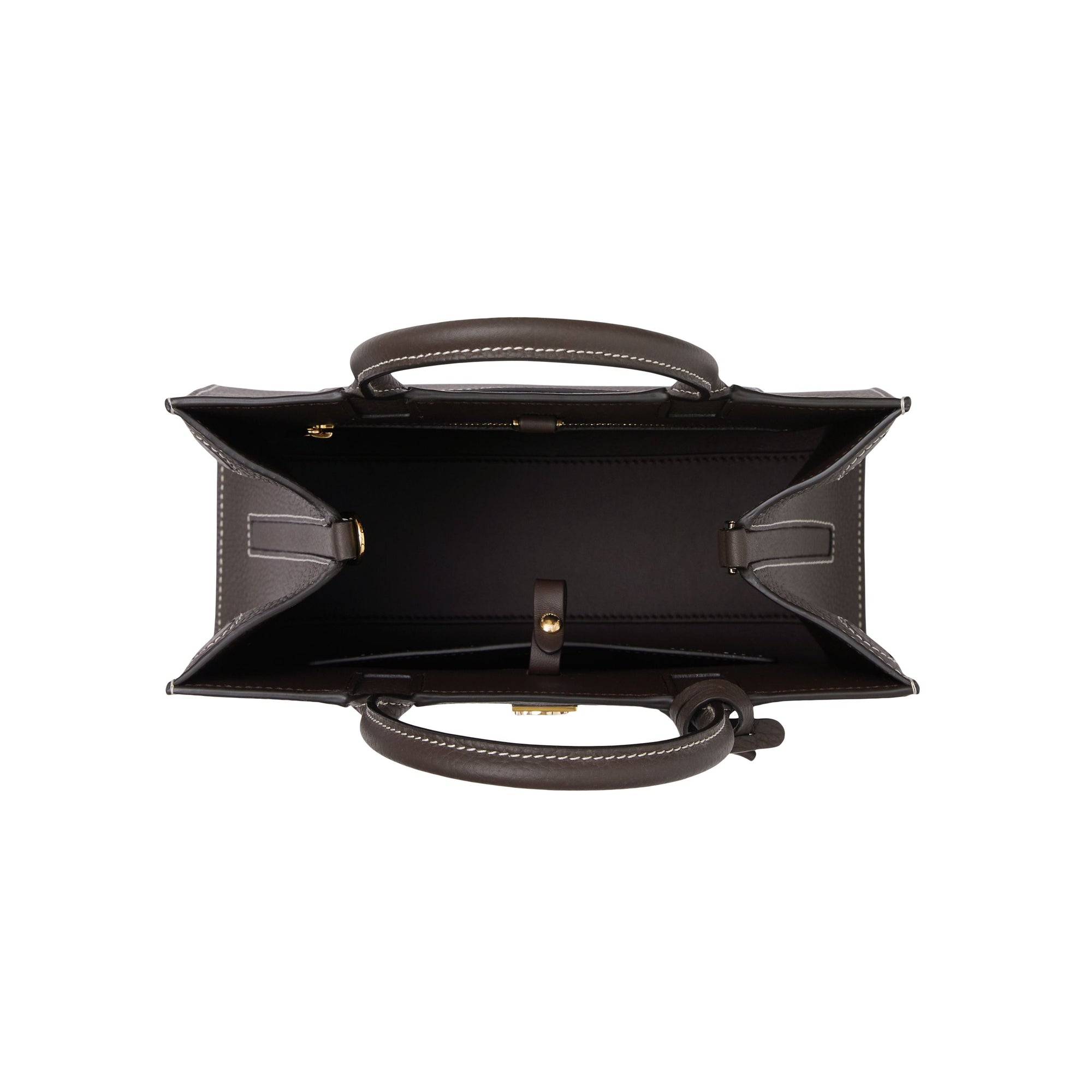 Mini sac Frances en cuir grainé - Dark Clay Brown