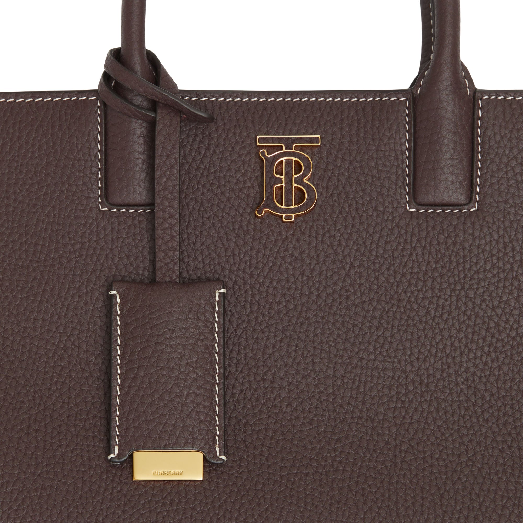 Mini sac Frances en cuir grainé - Dark Clay Brown