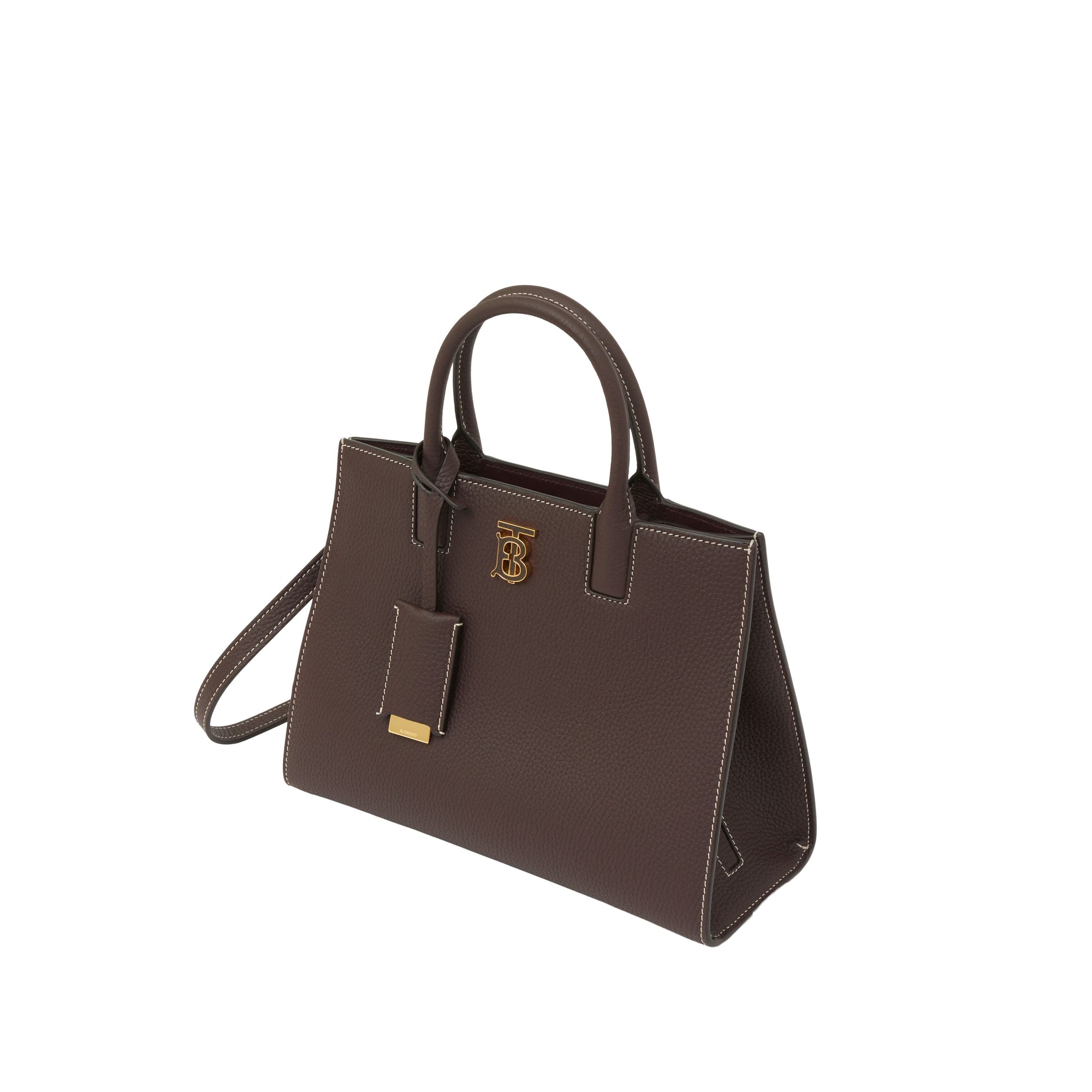 Mini sac Frances en cuir grainé - Dark Clay Brown