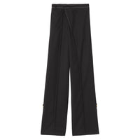 Pantalon en laine à rabat asymétrique - Charcoal Grey