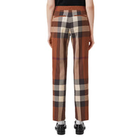 Pantalon tailleur sur mesure en laine Check - Dark Birch Brown Check