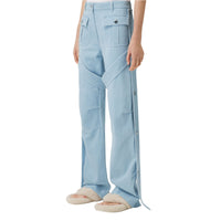 Pantalon cargo en denim avec sangles amovibles - Light Indigo
