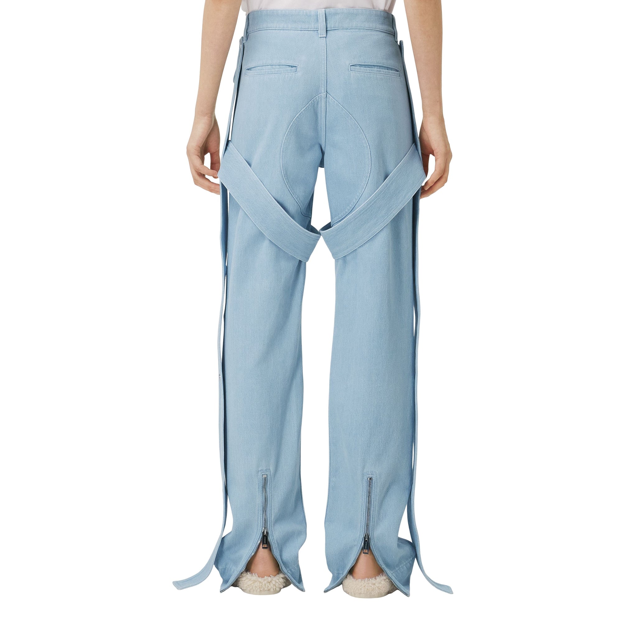 Pantalon cargo en denim avec sangles amovibles - Light Indigo