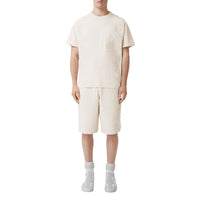 T-shirt oversize à logo embossé - Parchment