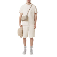 T-shirt oversize à logo embossé - Parchment