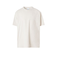 T-shirt oversize à logo embossé - Parchment