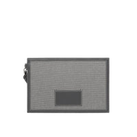 Pochette zippée en toile de coton Horseferry - Black & Grey