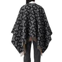 Cape en jacquard de laine et cachemire Monogram - Graphite