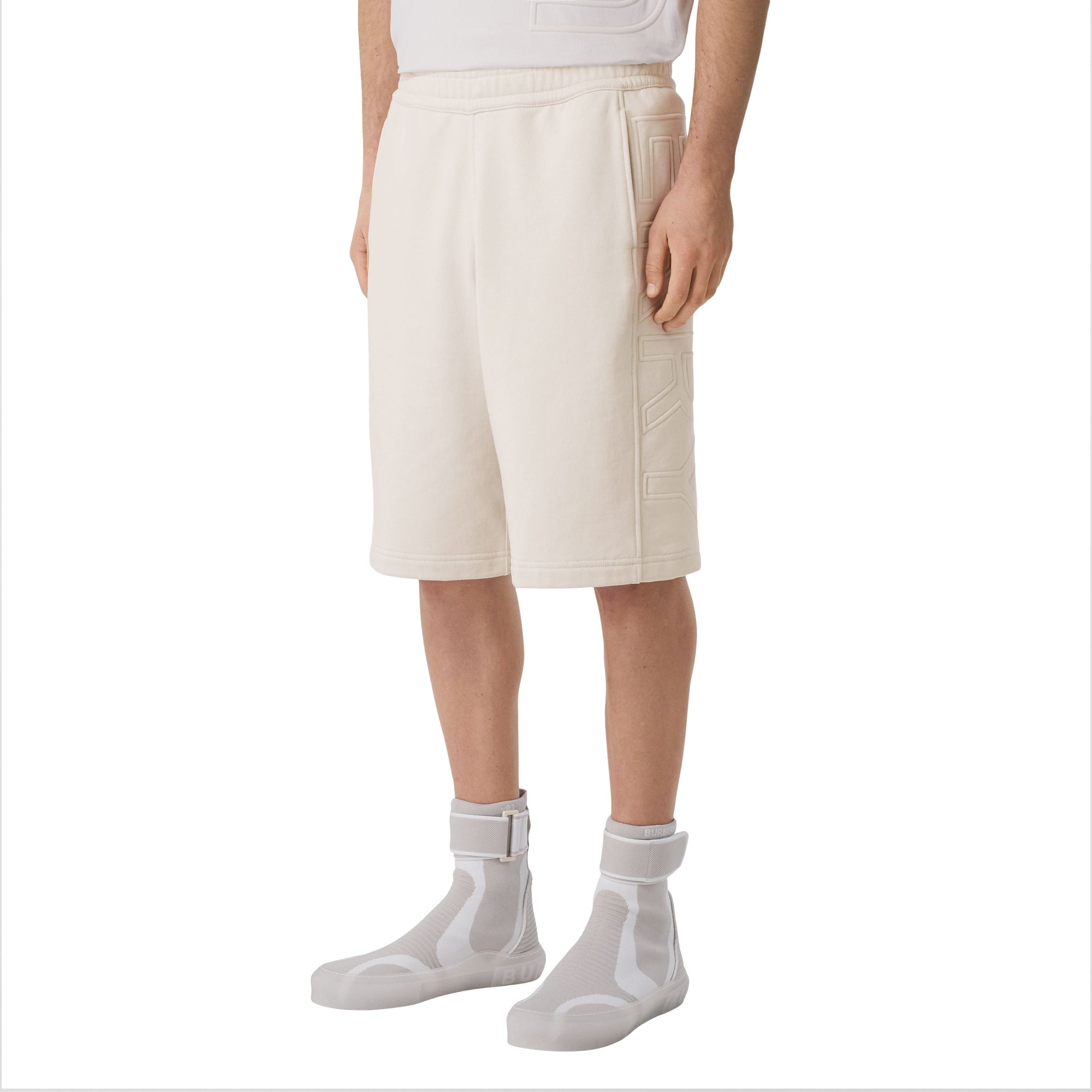 Short à cordon de serrage à logo - Parchment