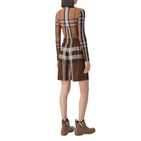 Short en soie à motif Exaggerated check - Dark Birch Brown Check