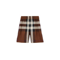 Short en soie à motif Exaggerated check - Dark Birch Brown Check