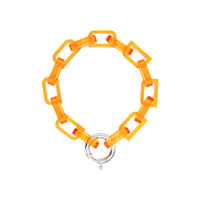 Collier à maillons à fermoir plaqué - Palladio & Orange