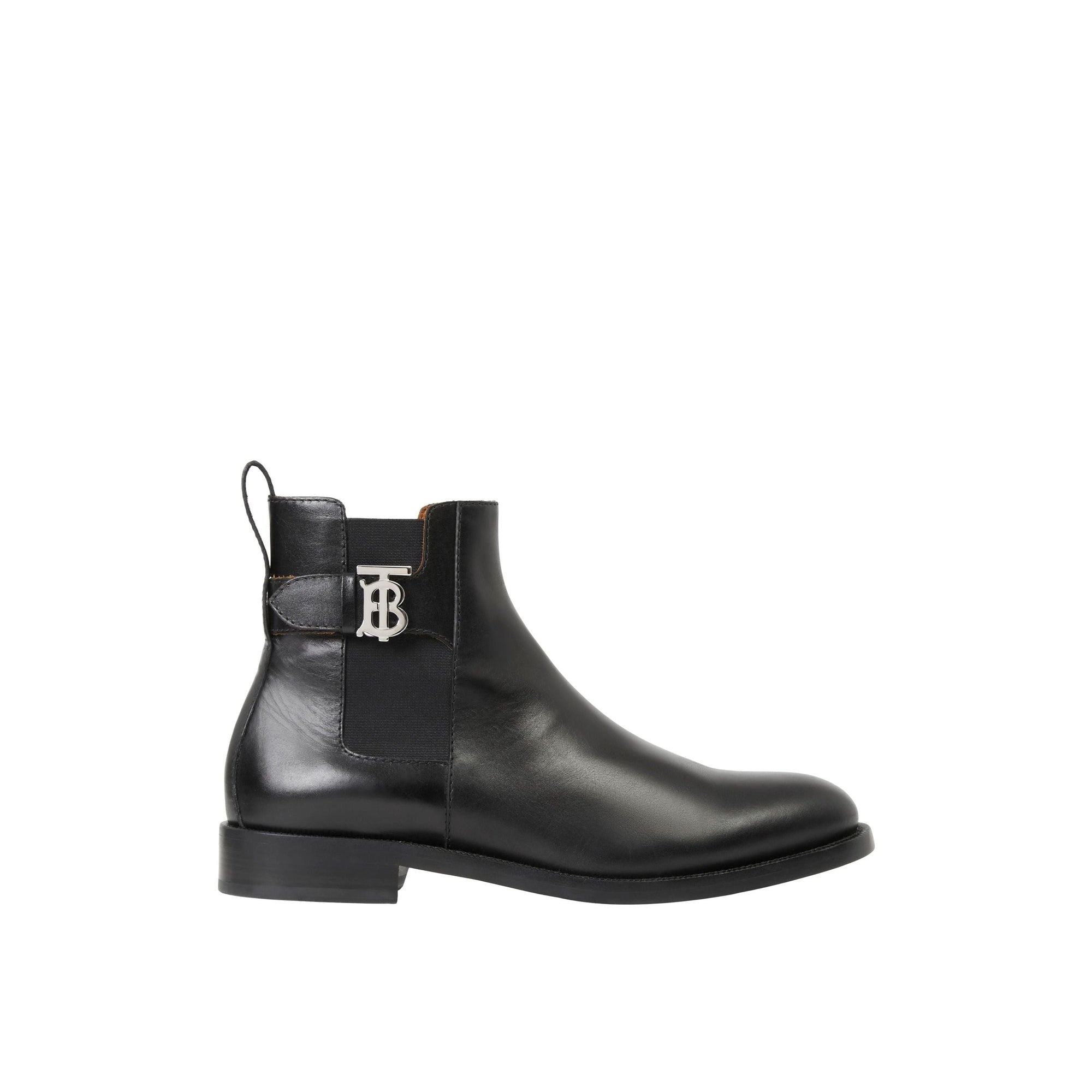 Bottines Chelsea en cuir monogramme - Black