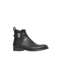Bottines Chelsea en cuir monogramme - Black