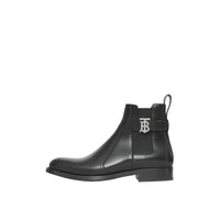 Bottines Chelsea en cuir monogramme - Black
