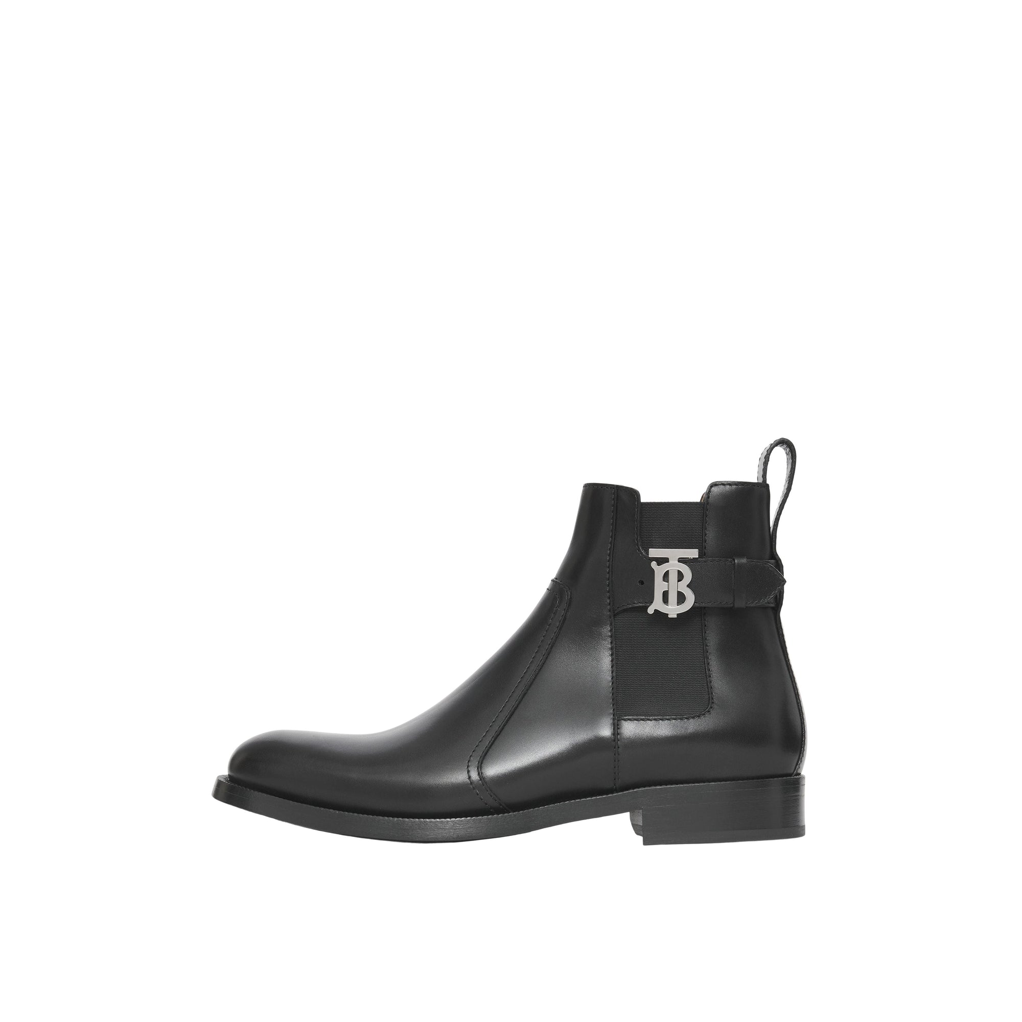 Bottines Chelsea en cuir monogramme - Black