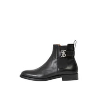 Bottines Chelsea en cuir monogramme - Black