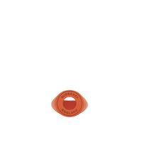 Chevalière à logo verni - Orange