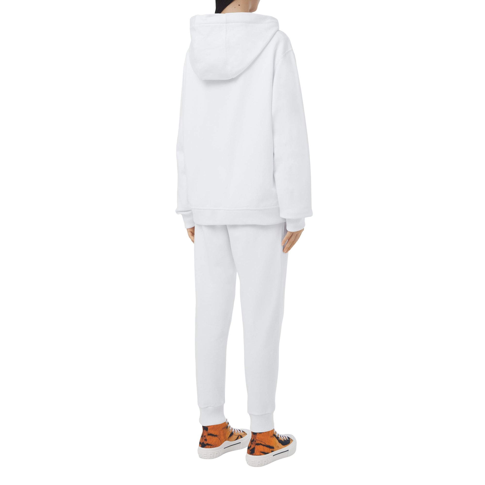 Haut à capuche en coton Monogram - White