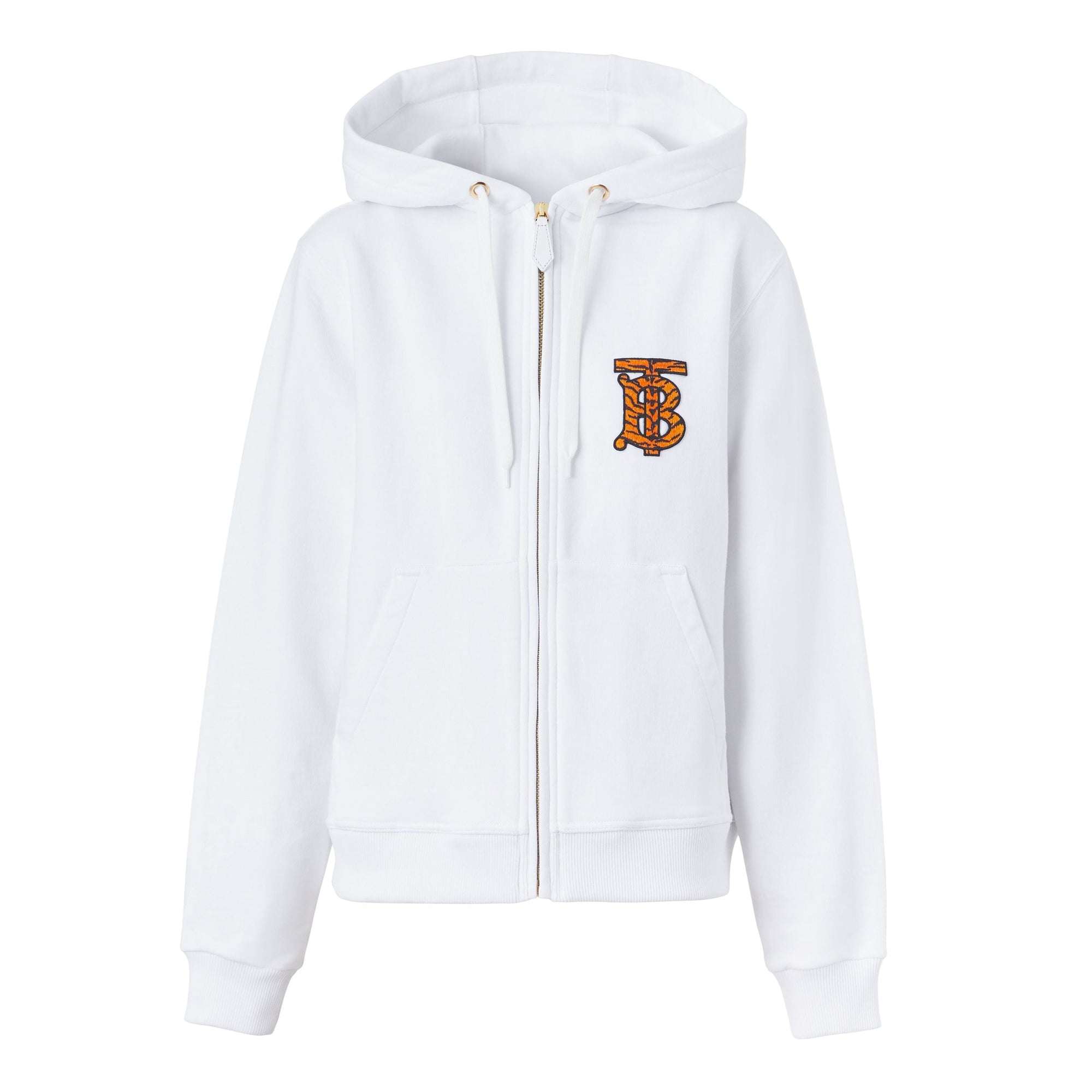 Haut à capuche en coton Monogram - White