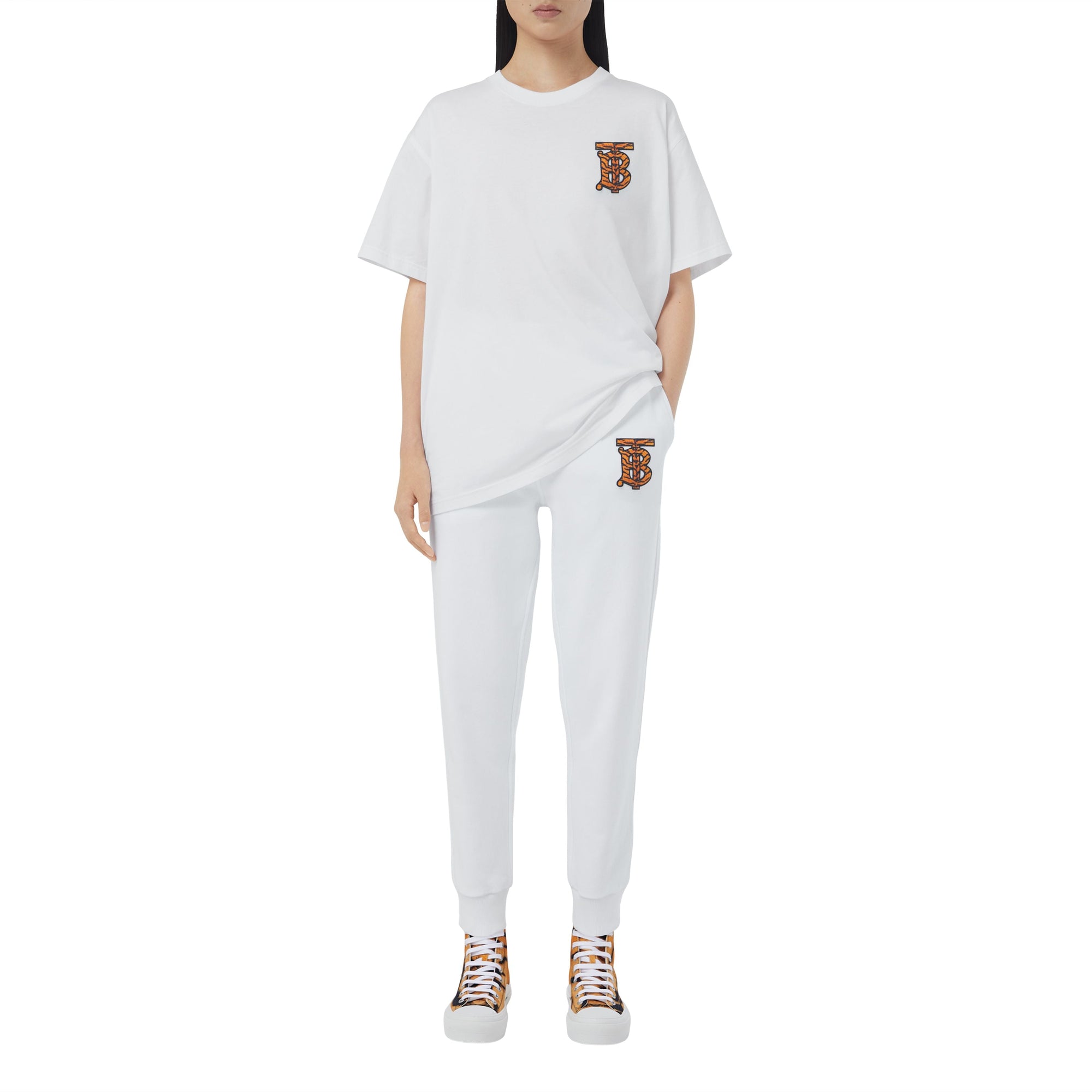 Pantalon de jogging en coton Monogram - White