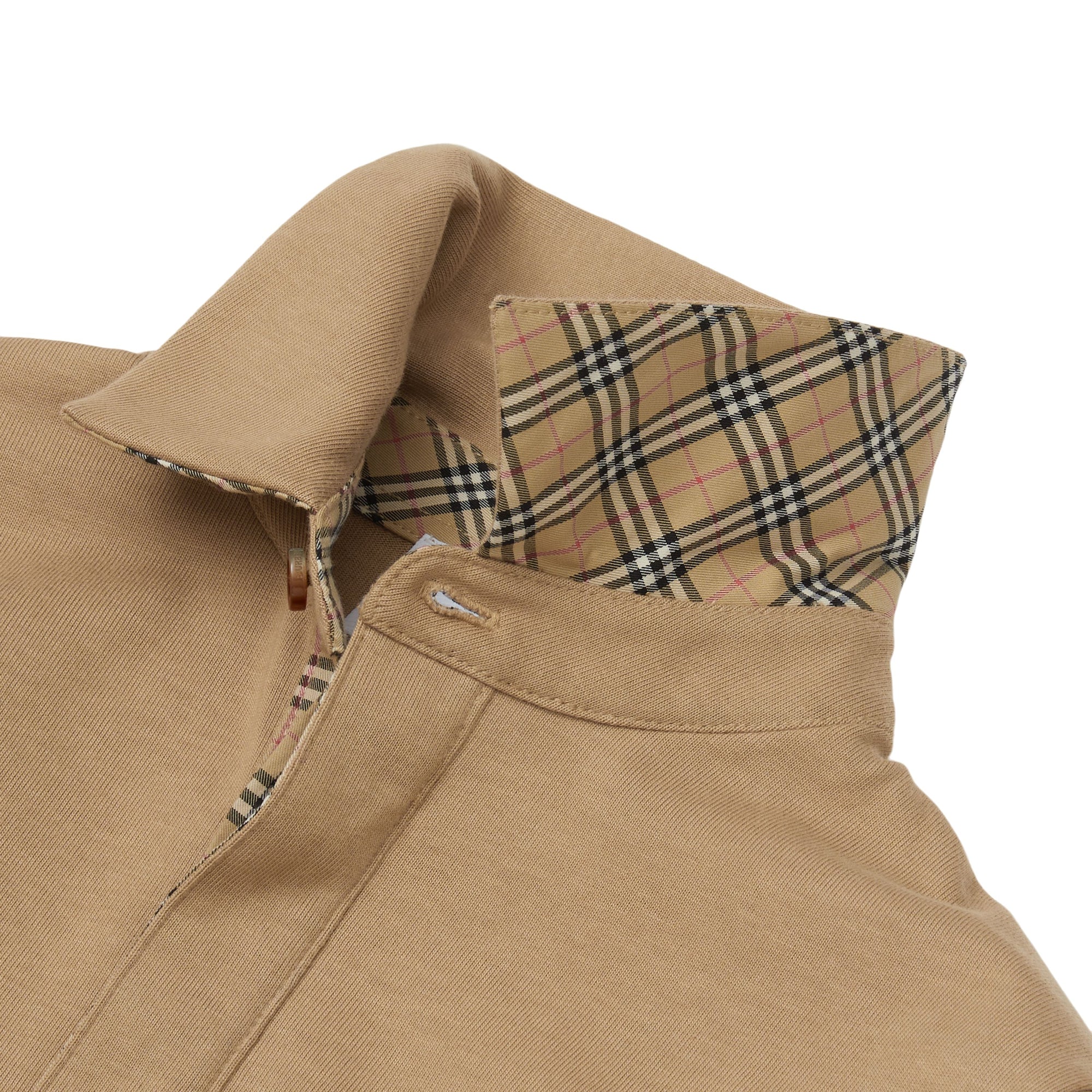 Polo à manches longues à motif check - Archive Beige