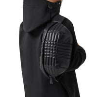 Grand sac banane Sonny matelassé en cuir d'agneau - Black