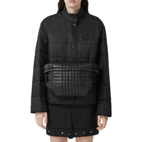 Grand sac banane Sonny matelassé en cuir d'agneau - Black