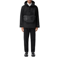 Grand sac banane Sonny matelassé en cuir d'agneau - Black