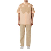 Chemise à manches courtes à imprimé abstrait - Pastel Peach