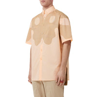 Chemise à manches courtes à imprimé abstrait - Pastel Peach