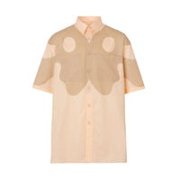 Chemise à manches courtes à imprimé abstrait - Pastel Peach