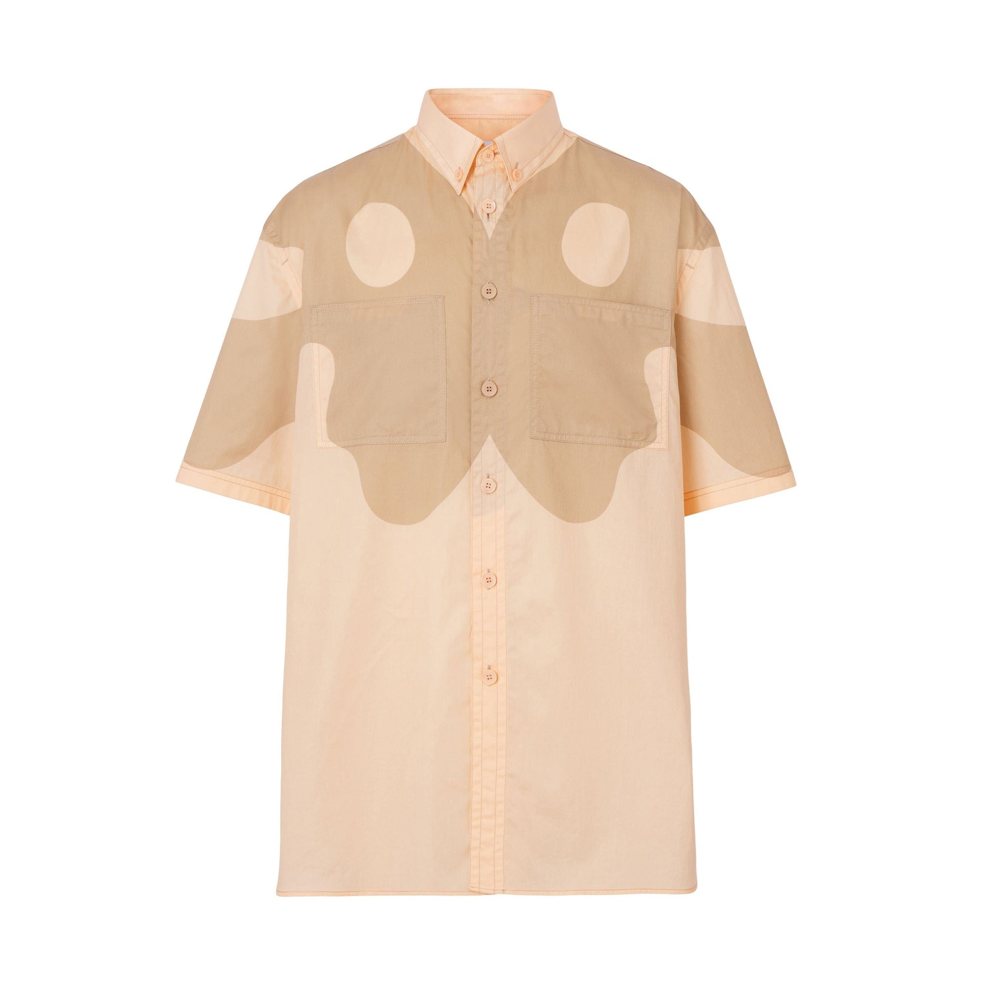 Chemise à manches courtes à imprimé abstrait - Pastel Peach