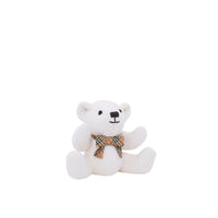 Noeud papillon à carreaux en laine - Ivory