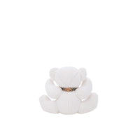 Noeud papillon à carreaux en laine - Ivory