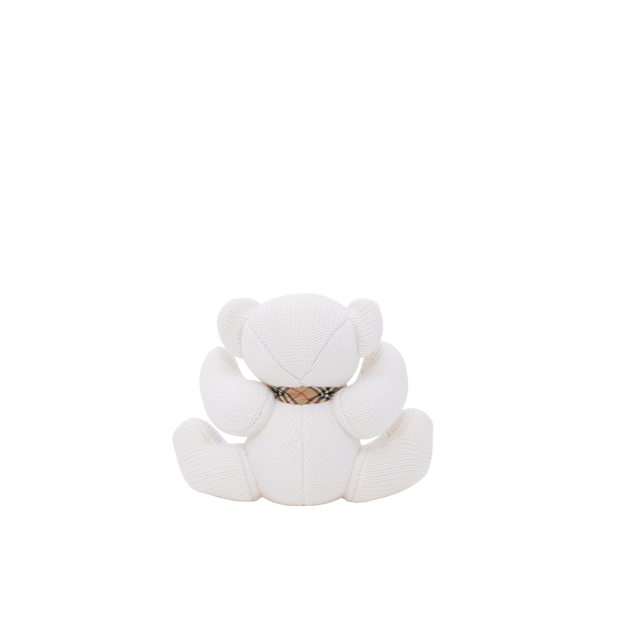 Noeud papillon à carreaux en laine - Ivory