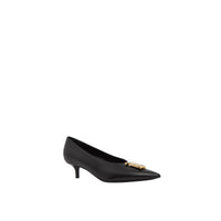 Escarpins à bout pointu 40 en cuir monogramme - Black